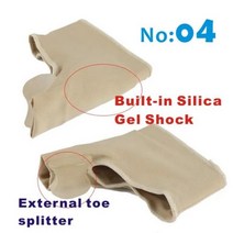 엄지 발가락 교정 무지외반 보호대 2Pcs/1Pair 분리기 Hallux Valgus Bunion 교정기 Orthotics 발 Thumb 조절기 Pedicure Sock Strai, JZ04BL 1 pair, 1개