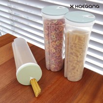 해강 원통형 파스타 면 보관케이스 그린, 1개