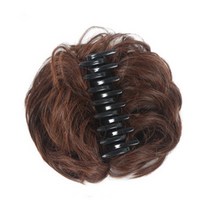 똥머리 가발 볼륨 당고머리 만두머리 올림머리 집게핀, 02.곱슬머리-라이트브라운, 1개