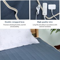 전기장판온도조절기65W-100W 전기 담요 220V 3 속도 조정 가열 조절기 카펫 겨울 따뜻한 시트 매트리스, 04 180x90cm