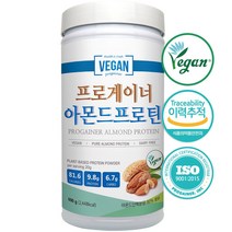 프로게이너 아몬드프로틴 비건인증 식물성프로틴 비건식단 채식식단 단백질쉐이크 600g