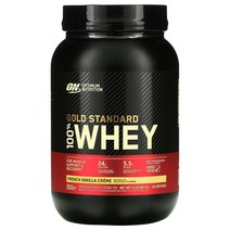 옵티멈뉴트리션 골드 스탠다드 100% 유청 프렌치 바닐라 크림 907g(2lb), 2파운드