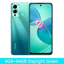 인피닉스 핫 12 플레이 스마트폰 배터리 6.82 인치 HD 디스플레이 헬리오 G35 13MP AI 듀얼 후면 카메라 안드로이드 11 4GB 64GB 6000mAh 576230, add X1 earphone 576230, 4g64g Green, 그린