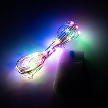 민화샵 LED 와이어전구 인테리어 조명 무드등 꼬마 트리 전구, 30구 무지개 UPTOP0134