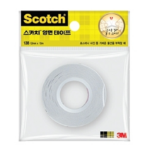 스카치 양면테이프 138 12mm x 10m, 투명, 3개
