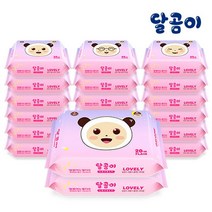 달곰이 아기물티슈 러블리 휴대용 20팩 플레인 60g 20매, 러블리 휴대 플레인 20팩