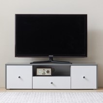 비엔나2 1200 거실장 원룸 TV장 서랍 정리 수납 북유럽형 티비다이, 그레이화이트