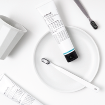 리브러쉬 치과의사가 개발한 구내염 칫솔 치약 세트 천연 치약 120g 혼합모 칫솔, 화이트