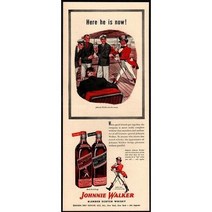 1946 조니 워커 위스키 - Sailboats Alcohol 모자tain 레트로 빈티지 AD