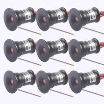 직부조명 12V 쿠커 후드 미니 실내 Downlight 디 밍이 가능한 Led 명소 캐노피 1W 15mm RGB 계단 캐비닛 빛, 02 White Housing_02 120 Degree, 03 12V Green