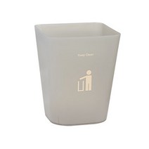 부자오빠 깨지지 않는 모던 오픈 다용도 휴지통 쓰레기통 6.4L, 1개, 오픈휴지통_그레이