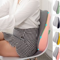 lalavlamall_키밍 메모리품 사무실 허리쿠션 허리받침 의자 등받이, 핑크