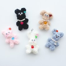 모루 인형 키링 세트 만들기 diy 공예 취미 재료 미술키트, 5.블랙 모루set