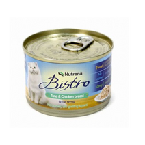 비스트로 고양이용 흰살참치와 닭안심 캔, 생선, 2개입, 160g