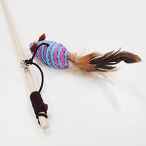 막대 고양이 냥이 낚시대 쥐돌이 방울 색랜덤 뚱냥이 장난감 개냥이 펫, 1개