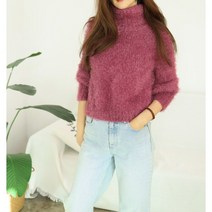 대바늘 엘르 탑다운 비숍 슬리브 니트