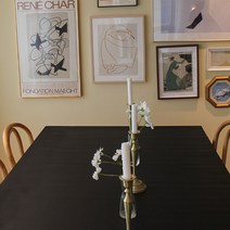 까사재클린 가죽 방수 식탁보, 130 x 80 cm, 레드   블랙