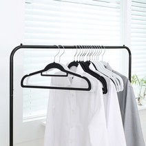 홈앤파우스 모던 논슬립 옷걸이 여성용, 블랙, 20개입