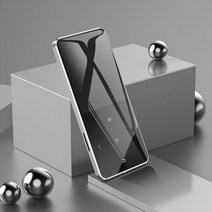 btsmone 새 버전 mp3 음악 플레이어 지원 블루투스 시끄러운 스피커 및 내장 16gb hifi 휴대용 워크맨 fmradio, 은, 협력사, 40GB