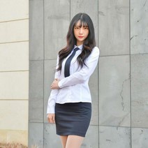 GBM 고급 스판 여성 각카라 블라우스 기본핏 셔츠