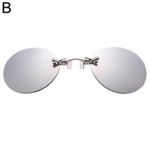 클립 코 안경 라운드 무테 모피어스 선글라스 미니 Frameless 빈티지 남자 UV400