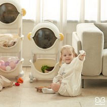 베네베네 트롤리 스페이스 유아 아기 정리대 수납정리함 유아가구, 2단