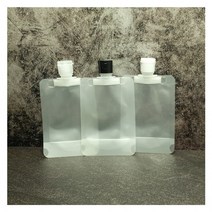 100ml 일반캡 화장품 소분용기 공병 반투명, 소분 파우치 100ml (일반캡)