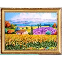 [자수사랑] 11카운트프린트패키지 십자수 - 해바라기마을