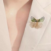 브로치 잠자리 핀 버클 코사지 와펜 크리스탈 장식