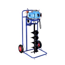 땅파는기계 농업용 구굴기 묘목 말뚝 박기 전동 드릴, 4행정 150cc+30cm 드릴 비트