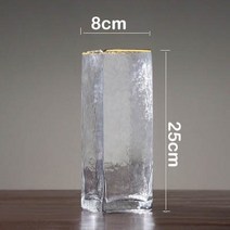 화병 꽃꽂이 철제 인테리어 오브제 꽃병 모던한 디자인의 유리 홈 데코 액세서리 황금 테두리 책상 식물 컵 인형 도매 장식품, 25cm