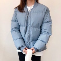 커밍투유 노카라 웰론 숏 패딩 점퍼