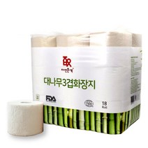 자연본색 천연펄프 친환경 대나무 3겹 롤화장지 35m, 1팩, 18롤