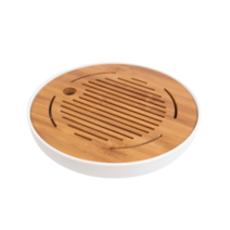 티앤차 원형 다기 트레이 차판 다도 25.5cm 다도판 다기판 다기트레이 다도트레이 차판 대나무차판 다도차판 나무