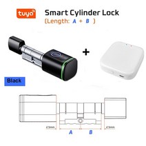 지문 인식 금고 가정용 미니 스마트 개인 소형 keyless euro profile 키, 게이트웨이가 있는 검은색, 없음