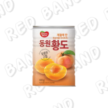 동원 복숭아 황도 2절 과일통조림, 400g, 6개