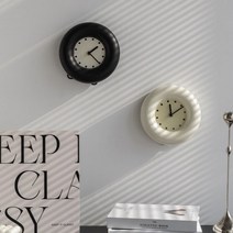 Donut Clock 뭉툭 도넛 탁상시계 2color 미니시계사, 선택:블랙