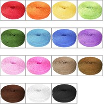 (디머스) 만들기재료 대용량 벌크 종이 굵은지끈 롤타입 15색상 4mm x 200M, 주황색, 1개