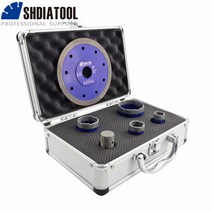 SHDIATOOL 6 개/상자 M14 Dia20/25/35/50mm 다이아몬드 드릴 코어 비트 세트 20mm 밀링 타일 125mm 커팅 디, 한개옵션0