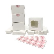 미니창문 마카롱박스 50p + 땡큐스티커 50p 세트