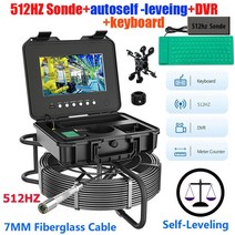 새로운 AHD 1080P 512HZ sonde Locator 자동 셀프 레벨링 파이프 하수구 검사 시스템 케이블 50m, 60m, 손데 오토셀프 K