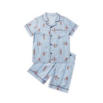 이랜드 [첨이첨이]GSC남반팔잠옷01 시원한 코튼100 깜찍 킹크랩요리사 블루스트라이프패턴