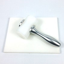 갈색가죽 가죽공예 우레탄 스틸핸들 레더 스탬핑 스틸 망치, 블랙, 1개