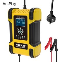 자동차 오토바이 배터리 충전기 펄스 수리 앰프 딥 사이클 젤 납산, au-플러그(노란색)