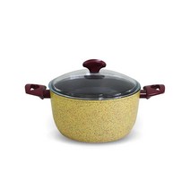 TVS DADA 이탈리아 인덕션 양수냄비, 24cm, 옐로우
