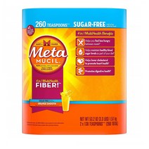 Metamucil 메타무실 식이섬유 슈가 프리 오렌지맛 130서빙 2병, 2개, 754g