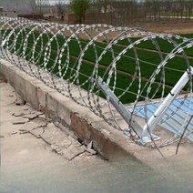 멧돼지 가시 원형 울타리 철망 철조망 휀스 이중 나선, 이중 나선 직경 90cm  10m, 1개