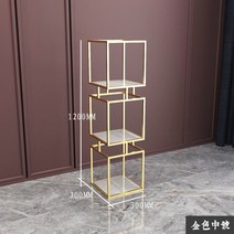 선인장북선반 골드 랙 북선반 소품진열 북타워 장식장, H타입_골드미디움(30x30x120)