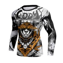 코디 루딘 고릴라 팬더 3D 프린트 남성 압박 트레이닝 스웨터 펑크 스타일 MMA Jiu Jitsu 러쉬가드 스포츠 피트니스 티