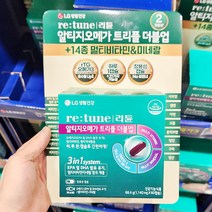 크림20.868 리튠 rTG오메가3 트리플 더블업 멀티비타민 59.974캡슐, 단품